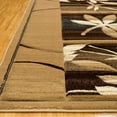 thumbnail image 4 of Allstar Brown / Beige Flowers Floral Design Modern Geometric Area Rug (3' 9" x 5' 1"), 4 of 7