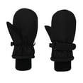 thumbnail image 2 of Kids Ski Mittens Gloves Waterproof Breathable Winter Warm Snow Gloves Toddler Girls Boys Black 4 Y-8 Y, 2 of 4