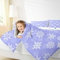thumbnail image 4 of Castle Fairy Xmas Snowflakes 3 Pieces Queen Comforter Set for Boys Girls,Purple White Ultra Soft Bedding Sets,Merry Christmas Bedding Comforter Set Breathable,Breathable Home Decor,Reversible, 4 of 8