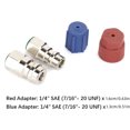 thumbnail image 3 of JIAHAOO 2 Pcs Adaptateurs de Conversion R12 à R134A 1/4” SAE Capuchons Rouges Bleus pour Kit de Conversion AC Métal Plastique, 3 of 10