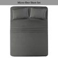 IR Imperial Rooms Solid Bed Sheet Set 1800 Series 16" Deep Pocket Soft Sheet Microfiber Gray Queen 4 Piece
