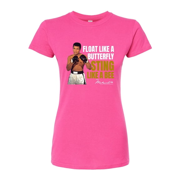 Muhammad Ali - Boxing Legend - Butterflies Float, Bees Sting - Juniors Fitted Graphic T-Shirt