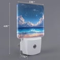 thumbnail image 2 of Pofeuu Starry Night Ocean View Print Night Lights Plug into Wall with Dusk-to-Dawn Light Sensor, LED Nightlight for Bathroom, Adult, Hallway-UK, 2 of 7