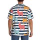 thumbnail image 3 of Balery Colorful Llama Camisa Casual de Manga Corta con Botones para Hombre, Texturizada, Estilo Cubano, para Playa, Verano-4X-Large, 3 of 5