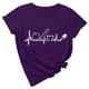 thumbnail image 1 of Camiseta de manga corta con estampado bonito para el día del maestro y cuello redondo suelto a la moda para mujer Pompotops hfajkhk137934, 1 of 1
