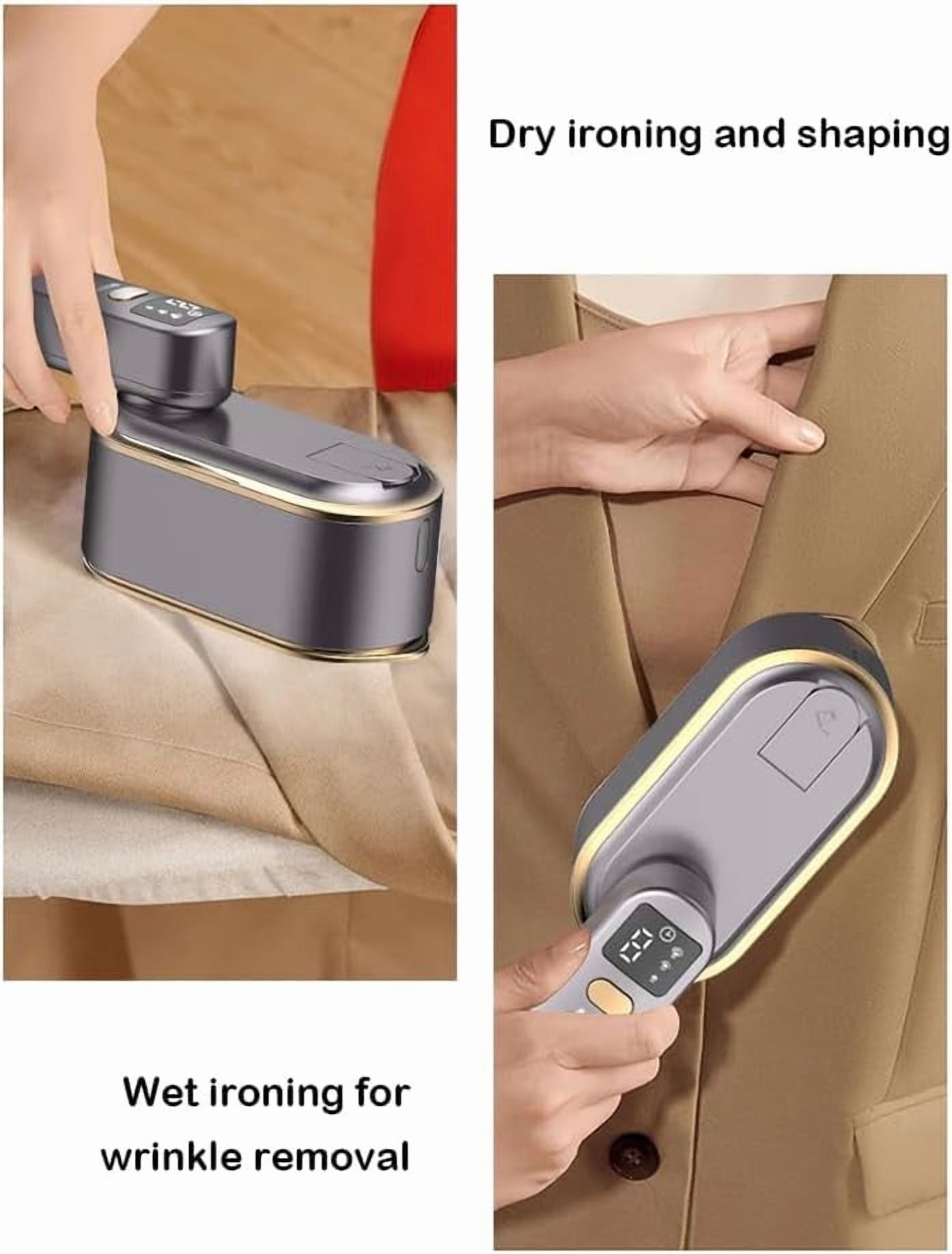 Koudindg Foldable Handheld Travel Steam Iron for Clothes - Ceramic Plate, Wet & Dry Garment Steamer (Electric)
