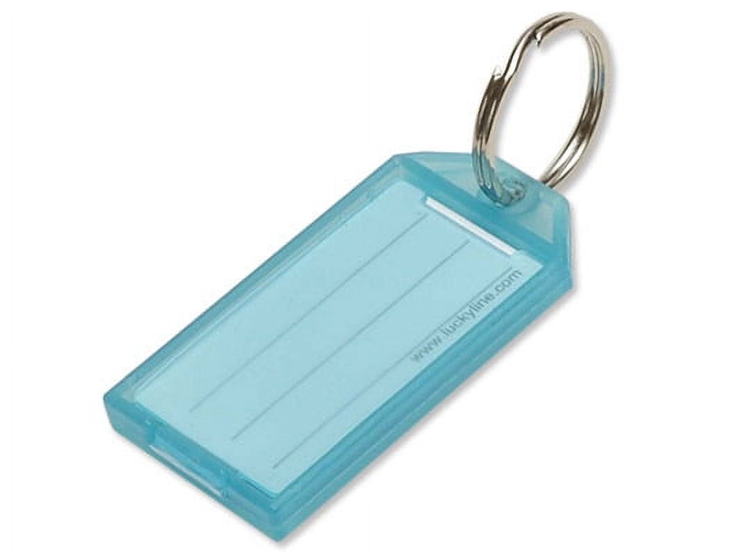 Lucky Line 60400-30 Blue Key Tag with Split Ring 100/Box