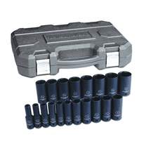 GearWrench 84934N 19 Pc.1/2" Dr 6 Point SAE Deep Impact Socket Set