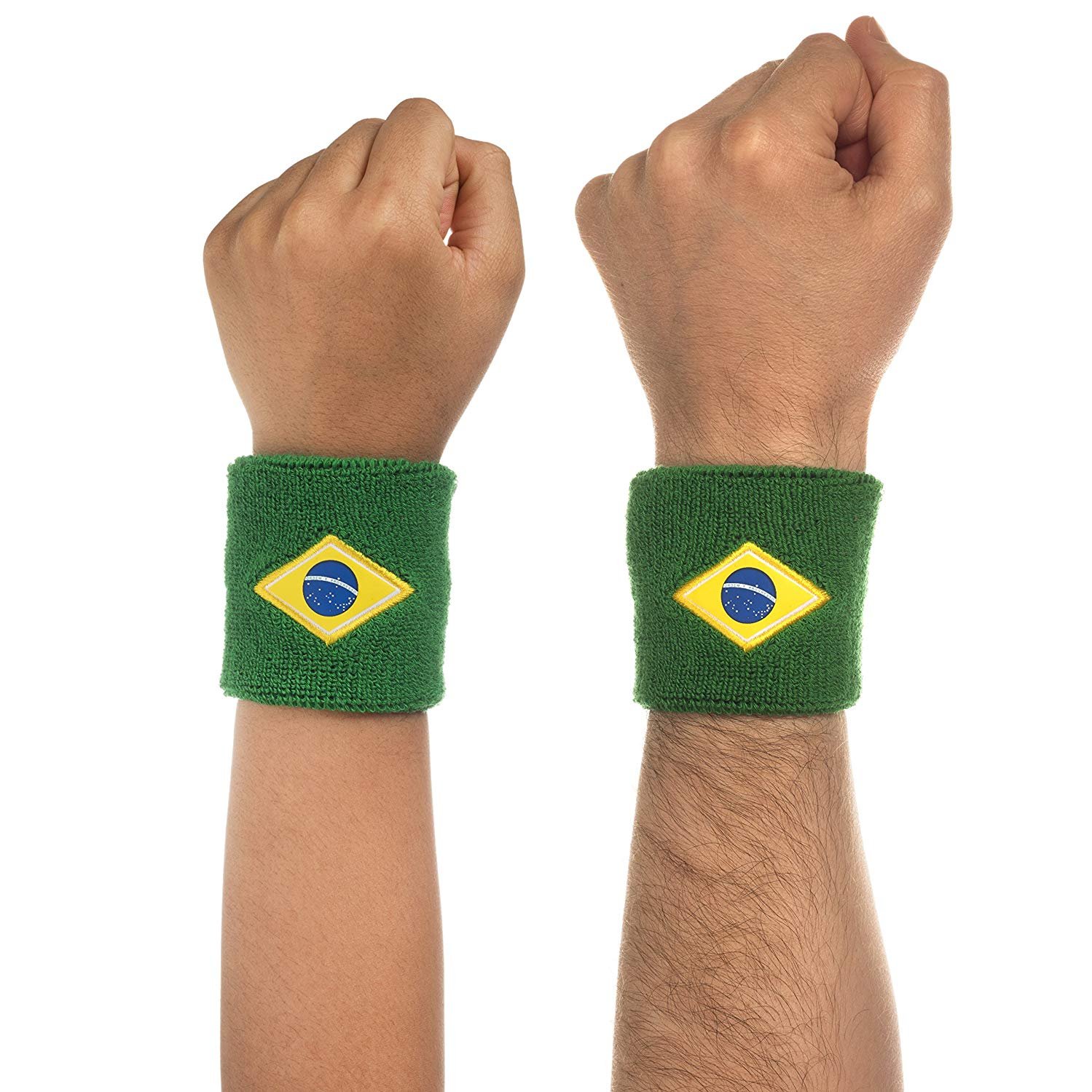 Fascia Per Capelli Suddora Brazil Con Bandiera Nazionale - Antisudore Per Sport E Costumi