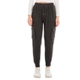 thumbnail image 2 of DPTALR Women Solid Reflective Strip Drawstring Pokets Casual Tight Overalls Sports Pants Bottoms, 2 of 6