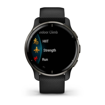 Garmin Venu 2 Plus GPS Multisport Smartwatch, Slate Bezel with Black Case