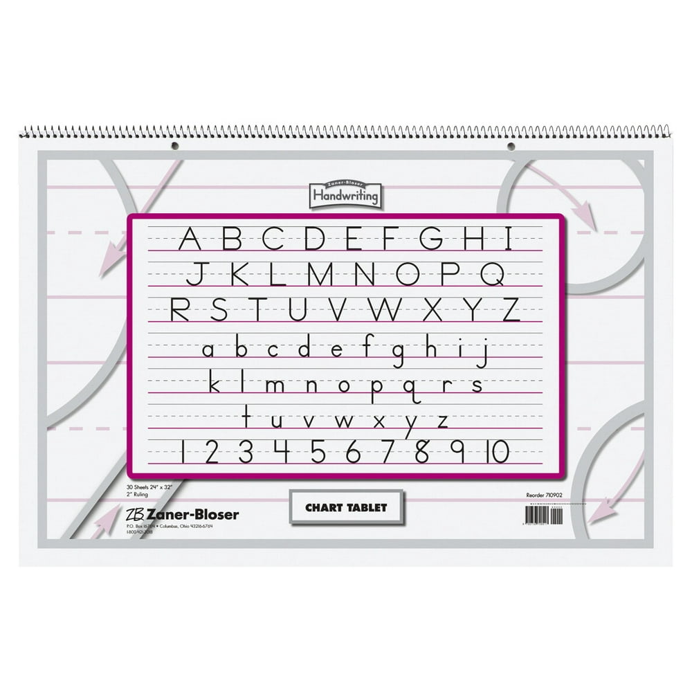 ZanerBloser 2Hole Punched Manuscript Cover Spiralbound Chart Tablet