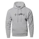 thumbnail image 1 of Sudadera con capucha de manga larga para hombre, ropa deportiva con latido de corazón de montaña, color negro y gris, otoño, 1 of 5