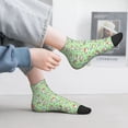 thumbnail image 2 of Rateoe Spring Gnomes Pattern Quarter Crew Socks,Toe Seamed Ankle Socks,Cotton Cushioned Breathable Athletic Crew Sports Socks, 2 of 7