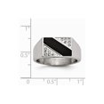 thumbnail image 6 of Stainless Steel Polished Black Enameled CZ Signet Ring Size: 11; for Adults and Teens; for Women and Men, 6 of 6