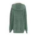 thumbnail image 5 of ZQGJB Reduce Womens Oversized Fuzzy Fleece Open Front Hooded Pockets Cardigan Jackets Loose Fit Sherpa Coat Color Block Print Winter Warm Plush Zip Outerwear (Purple#01 XL), 5 of 5