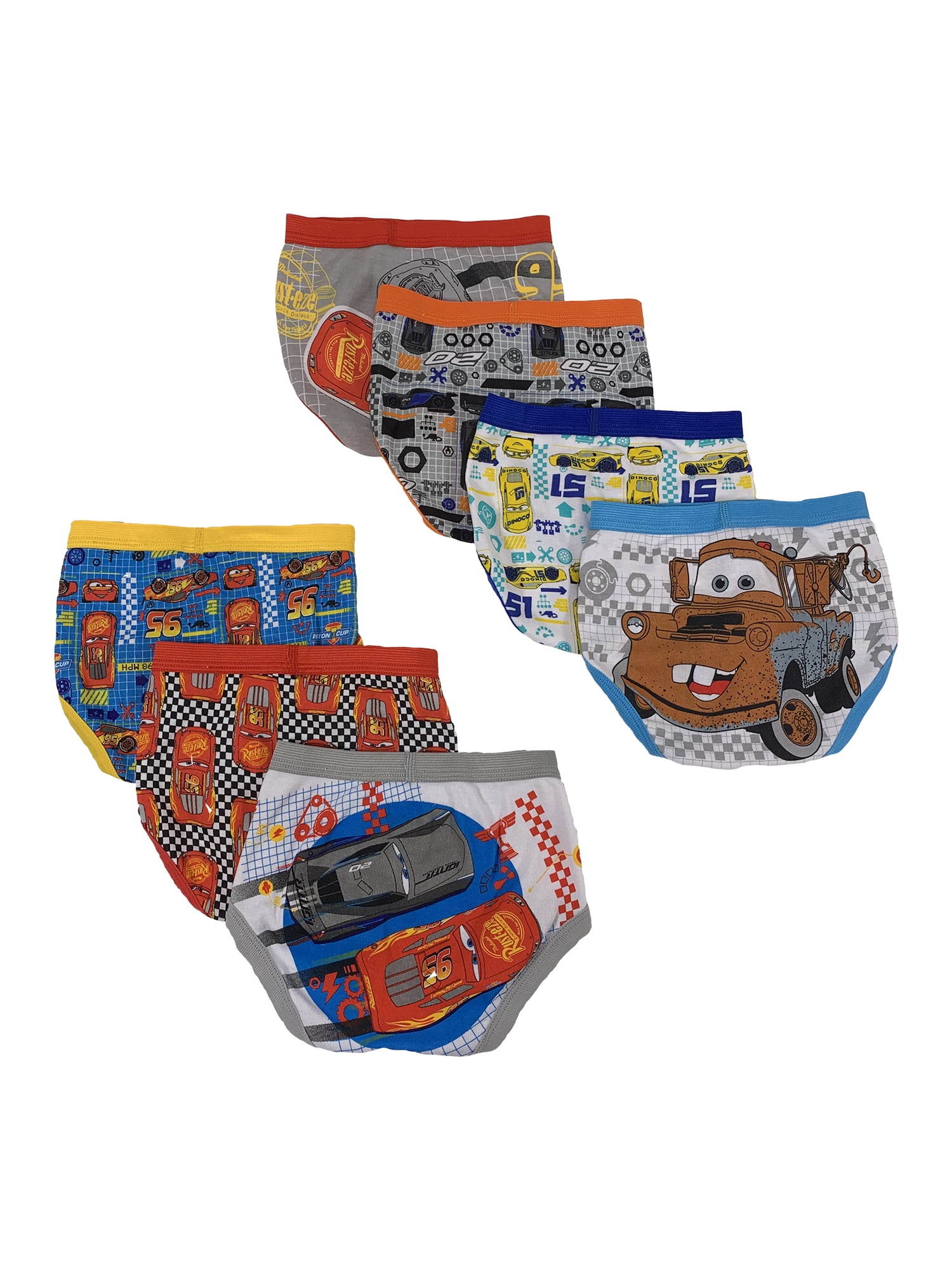 Cars Toddler Boy Brief Underwear, 7-Pack, Sizes 2T-4T