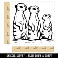 thumbnail image 2 of Curious Meerkat Family Square Rubber Stamp Stamping Scrapbooking Crafting - Small 1.25in, 2 of 7