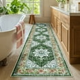 thumbnail image 5 of MeyJey Oriental Indoor Runner Rug for Hallway 2.6'x12', Non-Slip Machine Washable Vintage Area Rug Floor Carpet for Bedroom Kitchen Dinning/Living/Laundry Room, Green, 5 of 13