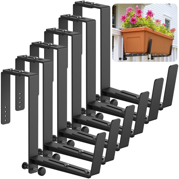 Soportes ajustables VOXOR para caja de ventana, resistentes, paquete de 6