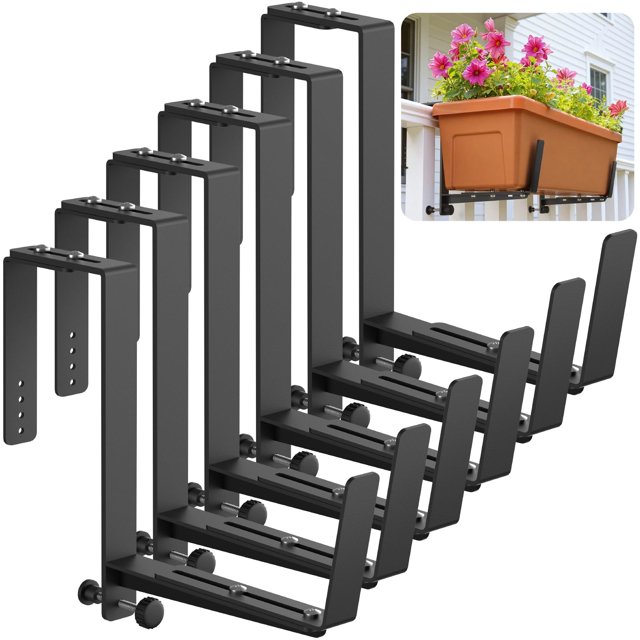 Soportes ajustables VOXOR para caja de ventana, resistentes, paquete de 6