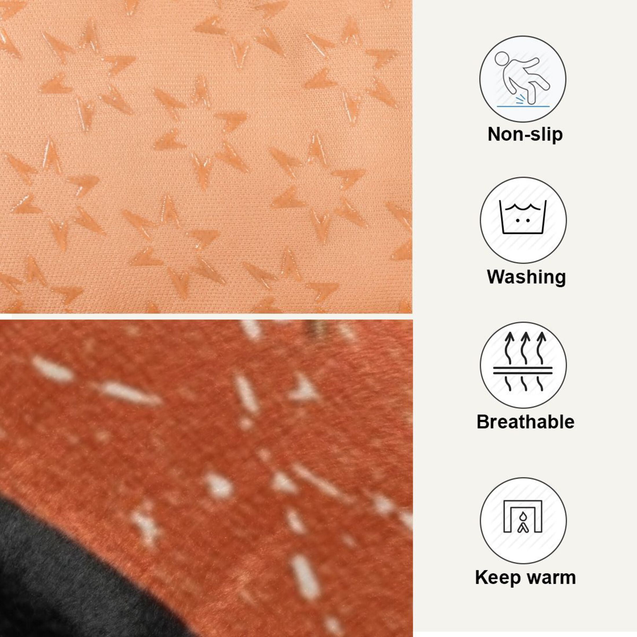 Cozy Mat Pet Bed Indoor Outdoor Warm Soft For Cat Dog Puppy(S/M) Pumpkins Black Cat