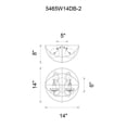 thumbnail image 2 of CWI Lighting Campechia 2 Light Wall Sconce Brown Finish Home Decor, 2 of 2