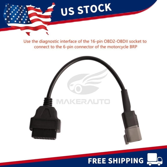 For BRP MOTO ATV UTV Motorcycle Bike 6 pin to OBD2 Diagnostic Cable Adapter