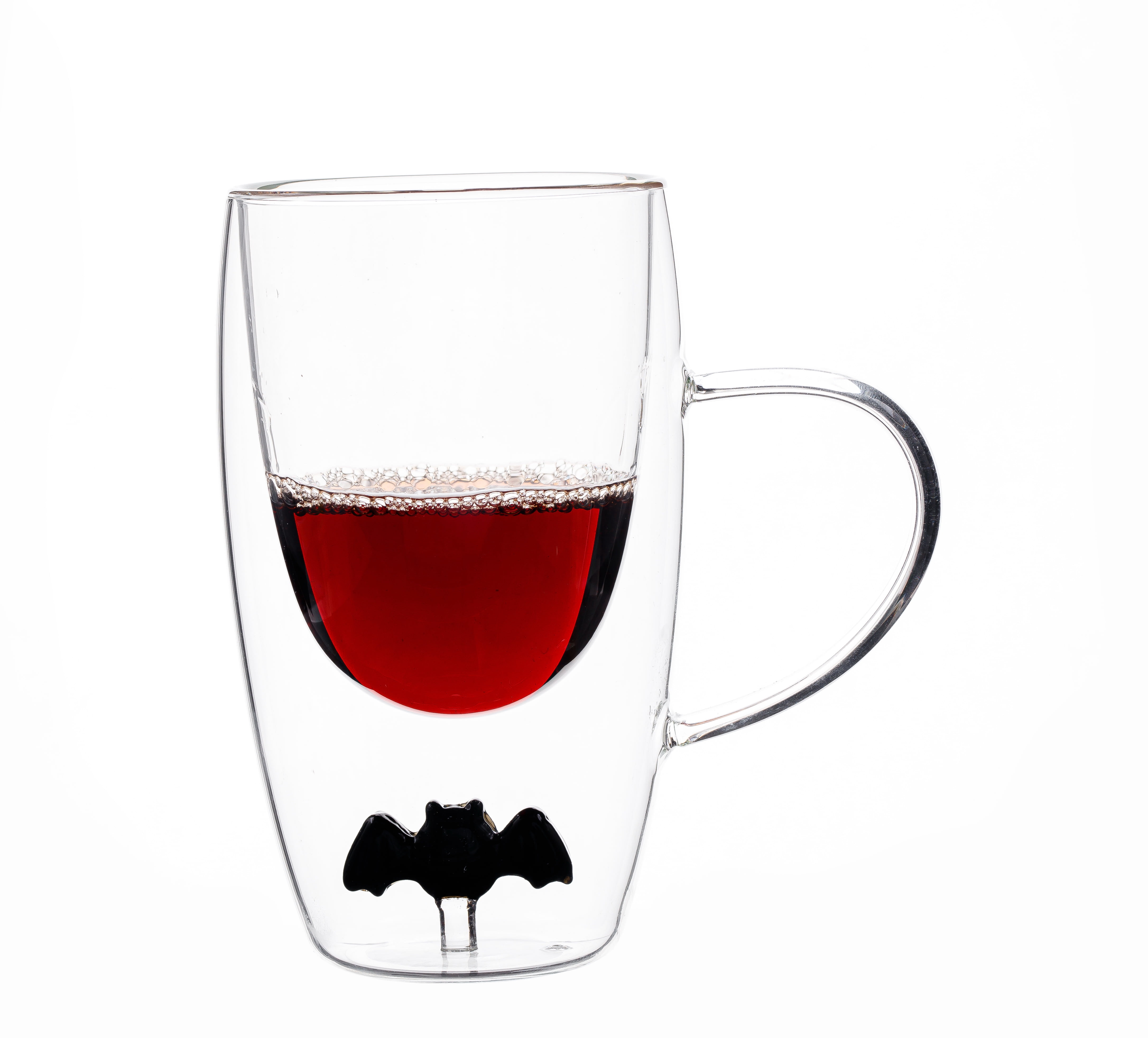 Way to Celebrate Coffee Glass Mug Bat