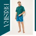 thumbnail image 3 of BRISIRA Bañador para hombre de secado rápido, pantalones cortos de playa de agua elásticos con entrepierna de 5 pulgadas con forro de compresión y bolsillo con cremallera, 3 of 5