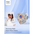 thumbnail image 4 of Charms for Bracelets Rose Birthstone Necklaces for Daughter Sterling Silver Charms for Bracelets Pendant Necklace Sapphire Jewelry, 4 of 5