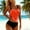 Orange, variant on Yotami High Waisted Tankini Top for Women Solid Color Bikini Set with Removable Padded, Swimwear for Beach, Army Green