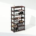 thumbnail image 5 of Furinno Turn-S-Tube 4-Tier Multipurpose Standing Shelves, Dark Cherry/Black, Set of 2, 5 of 6