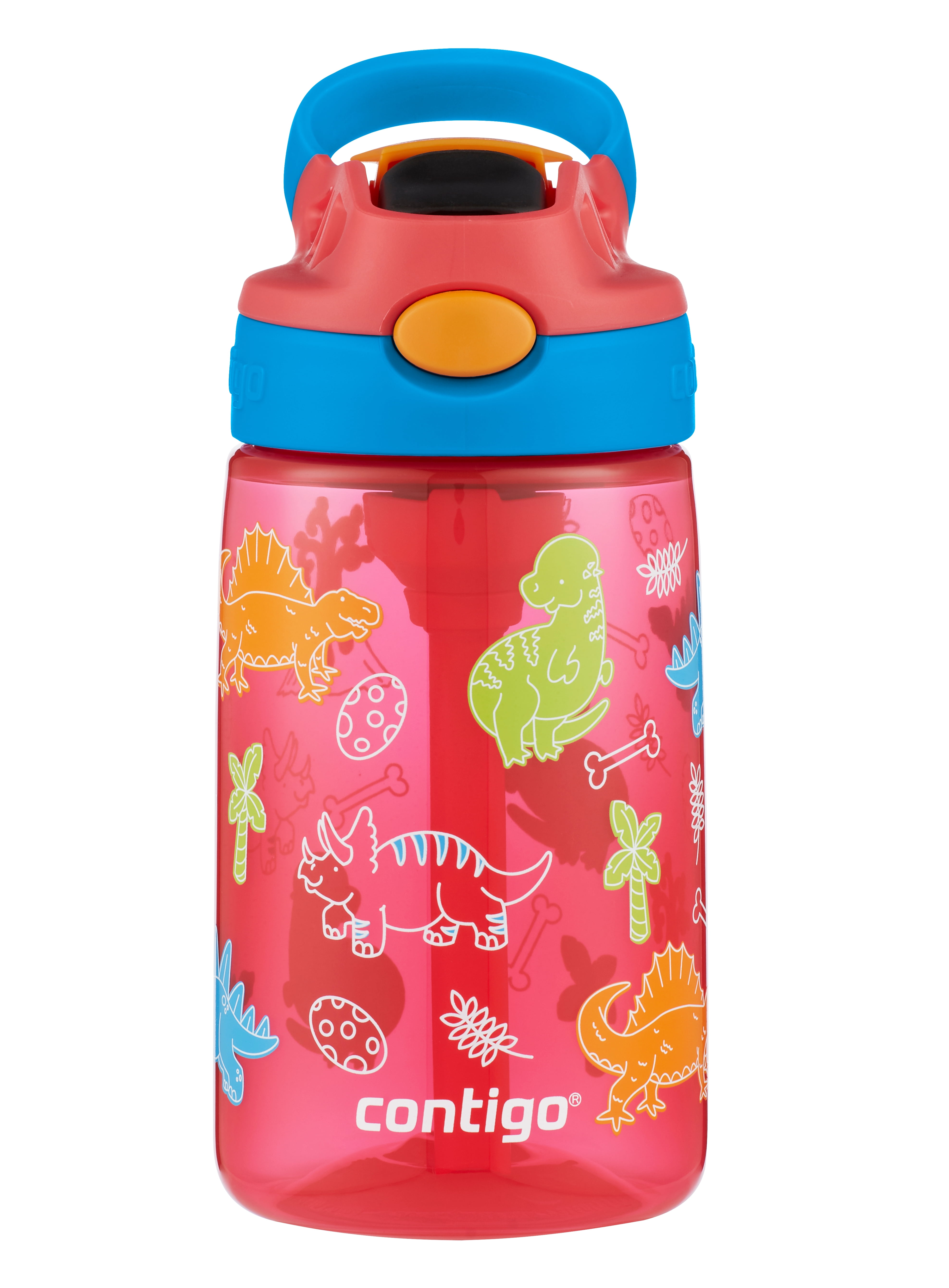 Contigo Kids Insulated Reusable Lunch Box with Antimicrobial Protected  Liner and Water Bottle Holder, Watermelon Red and Blue Poppy with Little  Dino Heard 