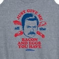 thumbnail image 3 of Parks and Recreation - Ron Bacon Eggs - Women's Racerback Tank Top, 3 of 5