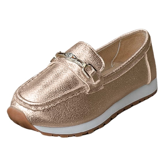 Glitter Platform Loafers for Women Comfortable Slip On Driving Shoes Rhinestone Orthopedic Business Non Slip Work Shoes Gold Size 6.5