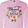 thumbnail image 4 of Inktastic Blessed to Be a Mom with Pink Flowers Long Sleeve T-Shirt, 4 of 5