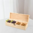 thumbnail image 2 of BRIGHTFUFU Divided Crate Wooden Box Storage with Simple Design Khaki Color 1Pack, 2 of 8