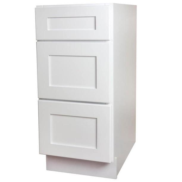 Ghi White Shaker 3 Drawer Kitchen Base Cabinet 18 3 Drawer Kitchen Base Cabinet Walmart Com Walmart Com