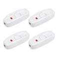 thumbnail image 4 of Uxcell AC 250V 10A On/Off Indicator Light Inline Cord Switch White for Desk Lamp 4 Pack, 4 of 5