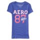thumbnail image 2 of Aeropostale Athletic 87 - Camiseta adornada para mujer, color morado, pequeña Aeropostale  Camiseta adornada, 2 of 2