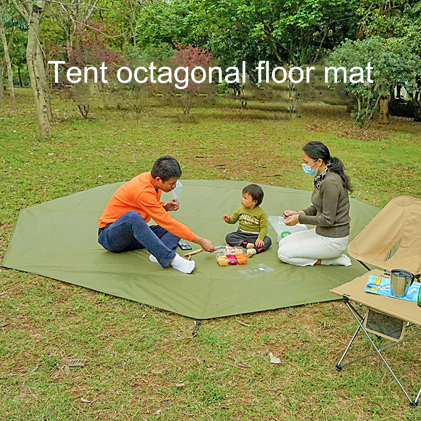 Xinwanna 1 Set Picnic Mat Extralarge Waterproof Reusable Wear Resistant Moistureproof Camping