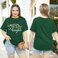 thumbnail image 3 of XCHQRTI Christmas Tree Shirt for Women Plus Size Tshirt Short Sleeve Graphic Top, 3 of 10