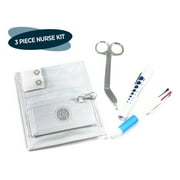 EMI Nurse WHITE Pocket Organizer 4 Piece Kit - Pocket Organizer, Lister Scissors, LED Penlight, and Chart Pen