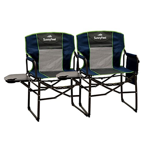 Sunnyfeel 2Set Camping Directors Chair, Oversized Portable Folding
