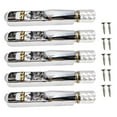 thumbnail image 3 of Xuanheng Headless Electric Guitar Bridge & Tailpiece Set Single Saddle Metal Spare Parts Guitar Parts Guitars Modification Accessories silver 5strings, 3 of 8