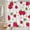 Pink, variant on Strawberry Shower Curtain Cute Pink Red Strawberry Watercolor Fruit Spring Summer Floral Leaves Rustic Bathroom Decor Fabric Curtain with Hooks