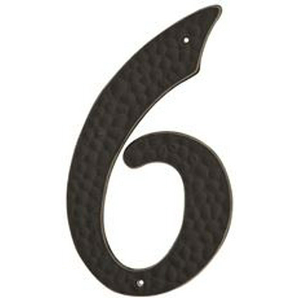 HOUSE NUMBER 6 BLACK PLASTIC 3 IN. per 179 Each