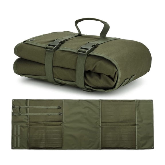 Foldable Camping Mat for Outdoor Adventures – Versatile Portable Gear for Hiking Motorcycle Travel and Camping (75x200cm 1000D Quilted) Black/Green/Khaki