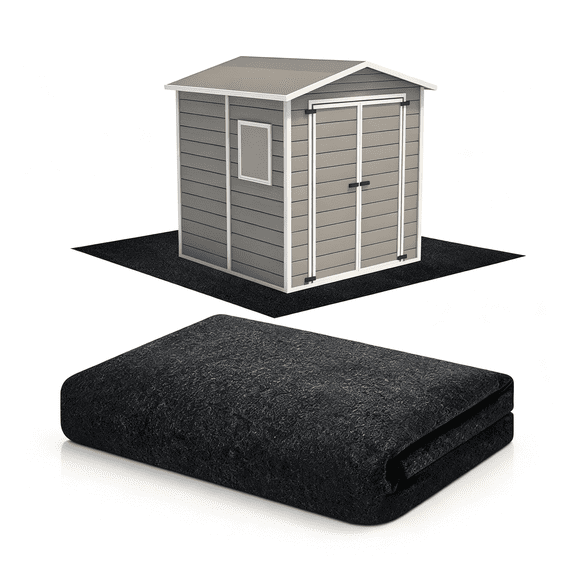 RLESO Shed Floor Mat 6 X 4 Ft Outdoor Waterproof Nonslip Durable Storage Sheds Protector Rug for Carport Patio Garage Garden Spring Summer Outdoor, Storage Shed Not Included